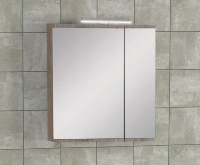 Pro Bagno Elegant 952 - Άνω μέρος A καθρέπτης ντουλάπι με απλίκα LED- ΛΕΥΚΗ ΛΑΚΑ