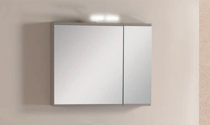 Pro Bagno Elegant 954 - Άνω μέρος A καθρέπτης ντουλάπι με απλίκα LED-ΛΕΥΚΗ ΛΑΚΑ