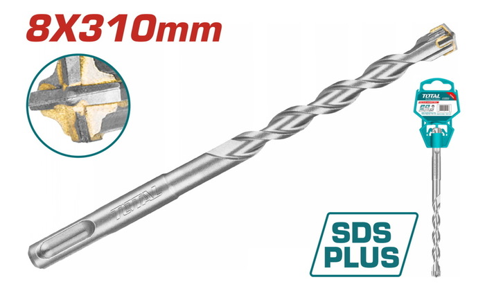 TOTAL ΔΙΑΜΑΝΤΟΤΡΥΠΑΝΟ SDS-PLUS ΤΕΤΡΑΚΟΠΟ S4L 8 X 310mm (TAC310805C) TOTAL ΔΙΑΜΑΝΤΟΤΡΥΠΑΝΟ SDS-PLUS ΤΕΤΡΑΚΟΠΟ S4L 8 X 310mm (TAC310805C)