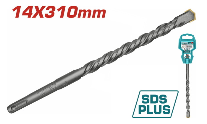 TOTAL ΔΙΑΜΑΝΤΟΤΡΥΠΑΝΟ SDS-PLUS ΤΕΤΡΑΚΟΠΟ S4L 14 X 310mm (TAC311404C)