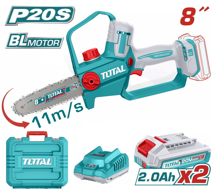 TOTAL ΕΠΑΓΓ. ΣΕΤ ΑΛΥΣΟΠΡΙΟΝΟ ΚΛΑΔ ΜΠΑΤ Li-ion 20V / 8