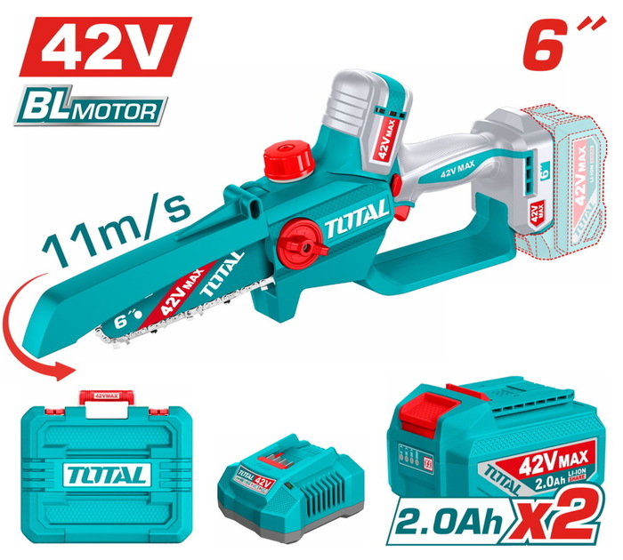 TOTAL ΕΠΑΓΓ. ΣΕΤ ΑΛΥΣΟΠΡΙΟΝΟ ΚΛΑΔ. ΜΠΑΤ. Li-ion 42V / 6 TOTAL ΕΠΑΓΓ. ΣΕΤ ΑΛΥΣΟΠΡΙΟΝΟ ΚΛΑΔ. ΜΠΑΤ. Li-ion 42V / 6