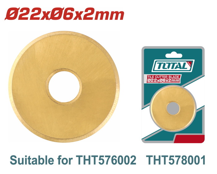 TOTAL ΑΝΤΑΛΛΑΚΤΙΚΟ ΜΑΧΑΙΡΙ Φ-22Χ6Χ2mm ΓΙΑ THT576002 (THT576002B)