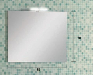 Pro Bagno Elegant 954 - Άνω μέρος C καθρέπτης με απλίκα LED