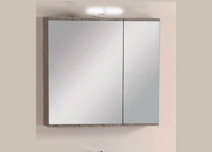 Pro Bagno Elegant 955 - Άνω μέρος A καθρέπτης ντουλάπι με απλίκα LED- ΛΕΥΚΗ ΛΑΚΑ