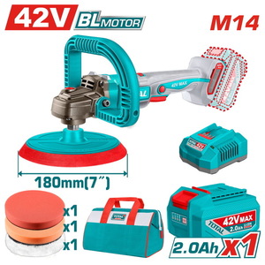 TOTAL ΕΠΑΓΓ. ΓΩΝΙΑΚΟΣ ΑΛΟΙΦΑΔΟΡΟΣ ΜΠΑΤ. Li-ion 42V / 180mm / 2Ah / 1 ΜΠΑΤ BL Motor (TAPLI42181E)