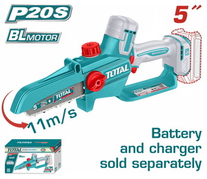TOTAL ΕΠΑΓΓ. ΑΛΥΣΟΠΡΙΟΝΟ ΚΛΑΔΕΥΤΙΚΟ ΜΠΑΤ. Li-ion 20V / 5" ΧΩΡΙΣ ΜΠΑΤ & ΦΟΡΤΙΣΤΗ BL Motor (TGSLI2056)