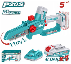 TOTAL ΕΠΑΓΓ. ΣΕΤ ΑΛΥΣΟΠΡΙΟΝΟ ΚΛΑΔΕΥΤΙΚΟ ΜΠΑΤ. Li-ion 20V / 5" / 2Ah / 1 ΜΠΑΤ BL Motor (TGSLI20561E)