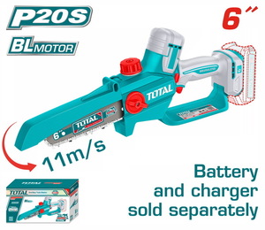 TOTAL ΕΠΑΓΓ. ΑΛΥΣΟΠΡΙΟΝΟ ΚΛΑΔ. ΜΠΑΤ. Li-ion 20V / 6" ΧΩΡΙΣ ΜΠΑTΑΡΙΑ & ΦΟΡΤΙΣΤΗ BL Motor (TGSLI2066)