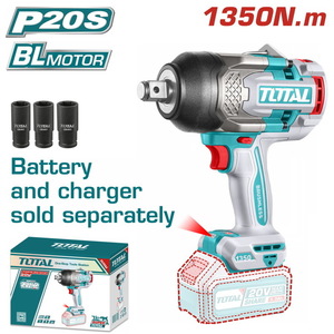 TOTAL ΕΠΑΓΓ. ΜΠΟΥΛΟΝΟΚΛΕΙΔΟ ΜΠΑΤ. Li-ion 20V / 1350Nm ΧΩΡΙΣ ΜΠΑΤΑΡΙΑ & ΦΟΡΤΙΣΤΗ (TIWLI201351)