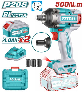 TOTAL ΕΠΑΓΓ. ΜΠΟΥΛΟΝΟΚΛΕΙΔΟ ΜΠΑΤ. Li-ion 20V / 4Ah / 500Nm / 2 ΜΠΑΤΑΡΙΕΣ (TIWLI2050)