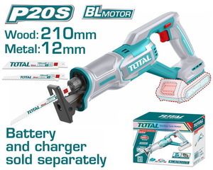 TOTAL ΕΠΑΓΓ. ΣΠΑΘΟΣΕΓΑ ΜΠΑΤ. Li-ion 20V ΧΩΡΙΣ ΜΠΑΤΑΡΙΑ & ΦΟΡΤΙΣΤΗ BL Motor (TRSLI2108)