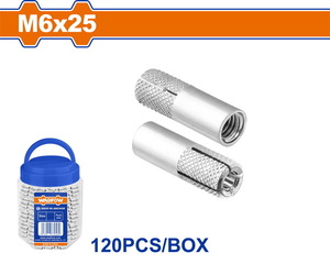 WADFOW ΒΙΣΜΑΤΑ ΜΕΤΑΛΛΙΚΑ ΓΑΛΒ. ΝΤΙΖΑΣ ΕΣΩΤΕΡΙΚΟ ΣΠΕΙΡΩΜΑ 6 Χ 25 120ΤΕΜ ΣΕ ΠΛΑΣΤ. ΒΑΖΑΚΙ (WDQ3T06)