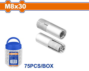 WADFOW ΒΙΣΜΑΤΑ ΜΕΤΑΛΛΙΚΑ ΓΑΛΒ. ΝΤΙΖΑΣ ΕΣΩΤΕΡΙΚΟ ΣΠΕΙΡΩΜΑ 8 Χ 30 75ΤΕΜ ΣΕ ΠΛΑΣΤ. ΒΑΖΑΚΙ (WDQ3T08)