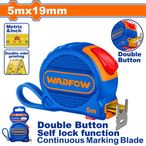WADFOW ΜΕΤΡΟΤΑΙΝΙΑ 5m X 19mm ΜΕΤΡΙΚΟ & ΙΝΤΣΑ (WMT2220)