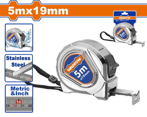 WADFOW ΜΕΤΡΟΤΑΙΝΙΑ ΜΕΤΑΛΛΙΚΗ 5m X 19mm (WMT4420)