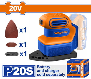WADFOW ΠΑΛΜΙΚΟ ΤΡΙΒΕΙΟ ΧΟΥΦΤΑΣ ΤΡΙΓΩΝΙΚΟ ΜΠΑΤ. Li-ion 20V ΧΩΡΙΣ ΜΠΑΤΑΡΙΑ & ΦΟΡΤΙΣΤΗ (WRAP5020)