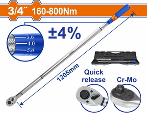 WADFOW ΔΥΝΑΜΟΚΛΕΙΔΟ 3/4" 1205mm / 160-800Nm (WWQ8D32)
